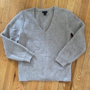 Halogen Oatmeal V-Neck Sweater